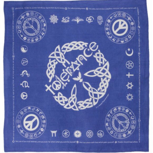 Coexist Tolerance Bandana ~ 100% Cotton ~ 22" x 22" ~ Brand New! - Picture 1 of 2